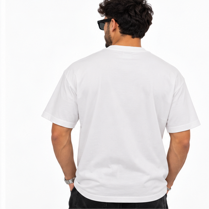 T-shirt uomo M.F.N. marrone con stampa tigre e brillantini