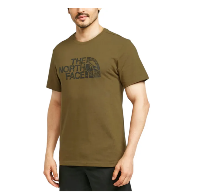 T-shirt North face blu/verde/beige