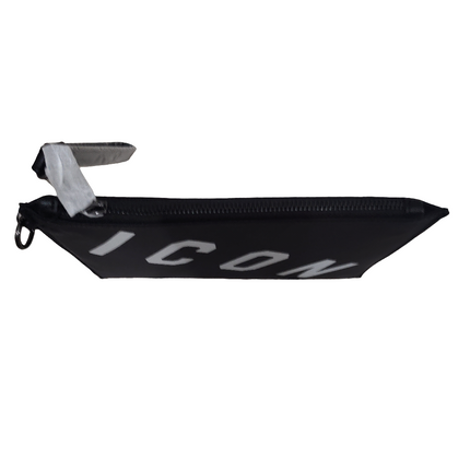 Pochette icon nera con logo bianco