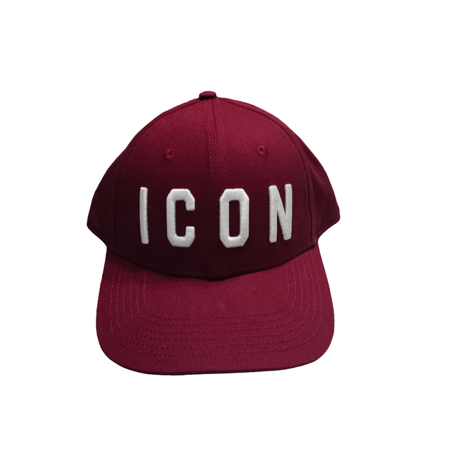 Berretto icon bordeaux con logo bianco ricamato