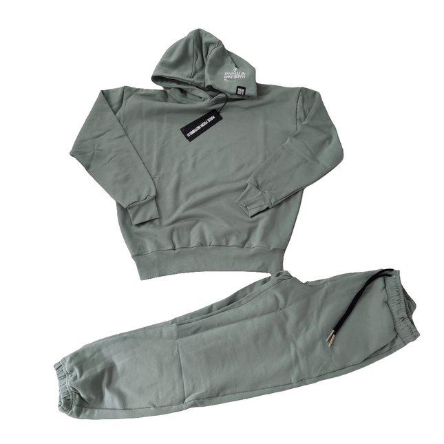 Tuta M. F. N con cappuccio verde