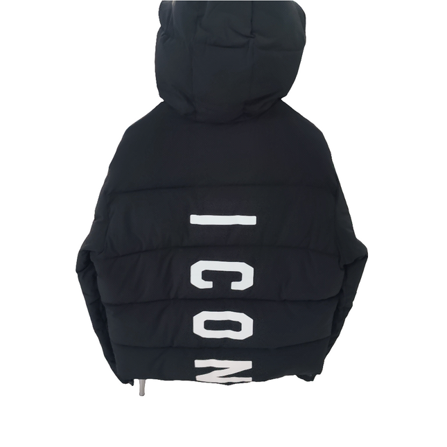 Giacca icon nero con logo bianco