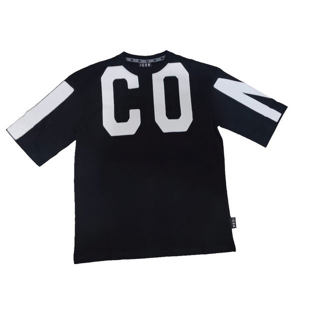 T-shirt icon nera over  size