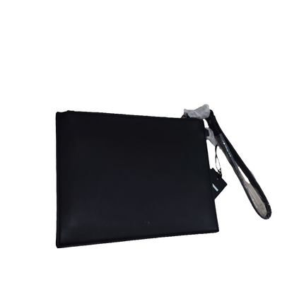 Pochette icon total black con stampa a rilievo