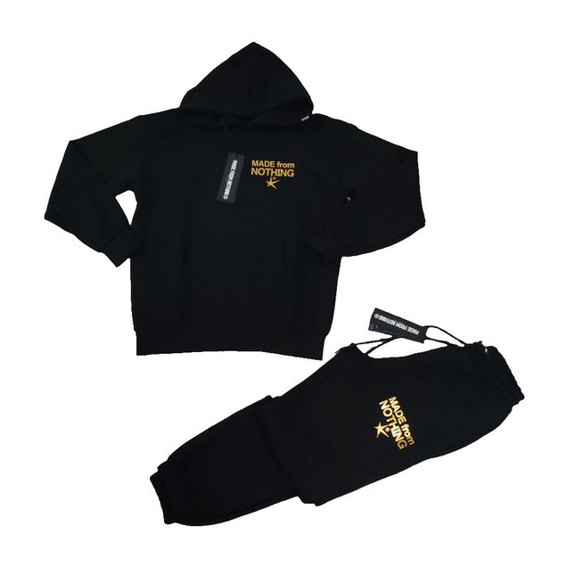 Tuta M. F. N nero logo in oro