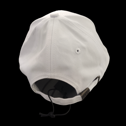 Berretto icon bianco con logo ricamato nero