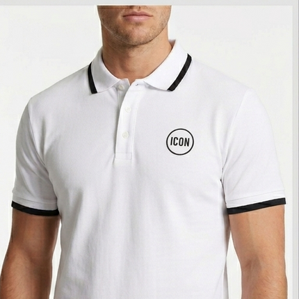 Coordinato icon polo e shorts con logo in gomma a cerchio