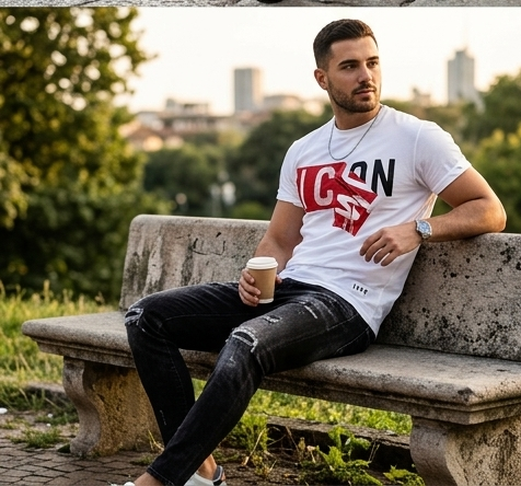 T-shirt icon bianca