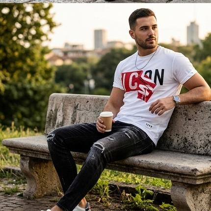 T-shirt icon bianca