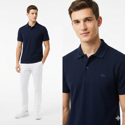 Polo lacoste con logo in tinta