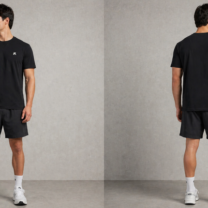 T-shirt kway arancione-grigio-blu