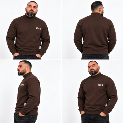 Maglioncino Uomo ICON Collo Alto nero/marrone/bourdeux/bianco