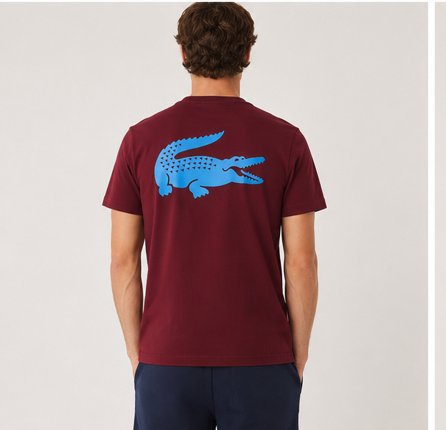 T-shirt lacoste bordeaux