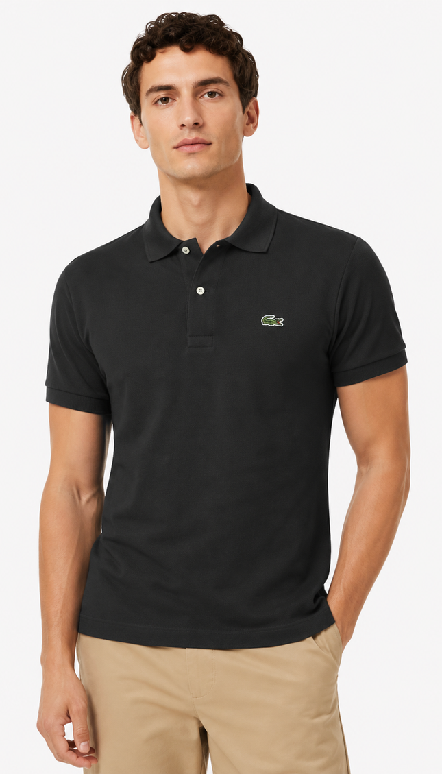 Polo lacoste nera/blu/celeste/beige