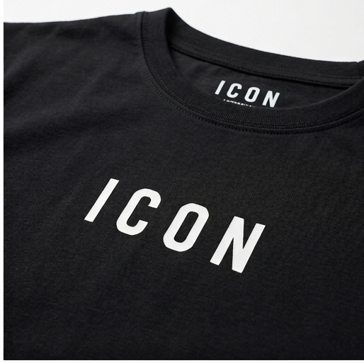 T-shirt icon underwrar bianaco-nero