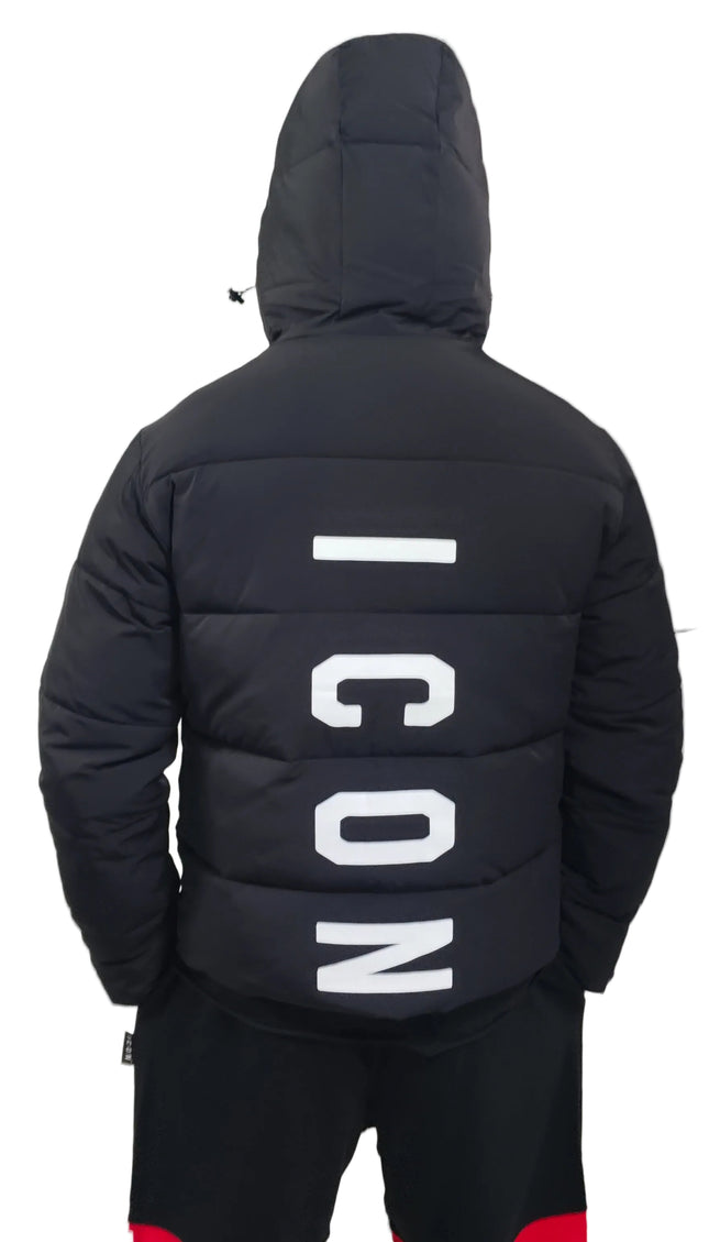 Giubbino icon nero con logo bianco