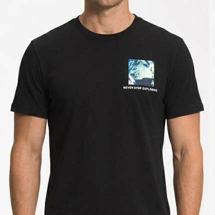 T-shirt North face nera/grigio/bianco