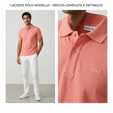 Polo lacoste con logo in tinta