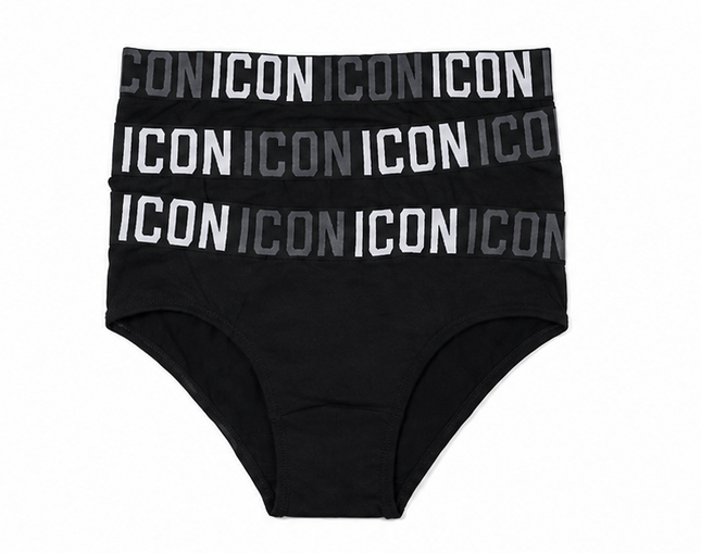 Slip Uomo ICON – Confezione da 3 Nero