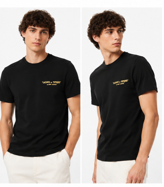 T-shirt lacoste nera