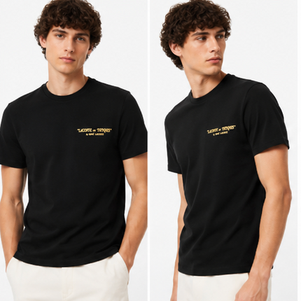 T-shirt lacoste nera