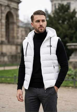 Smanicato icon nero-bianco (fit regolare)