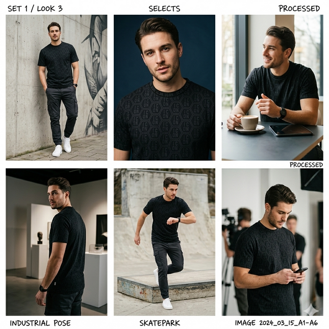 T-shirt icon nero-bianco tutta logata