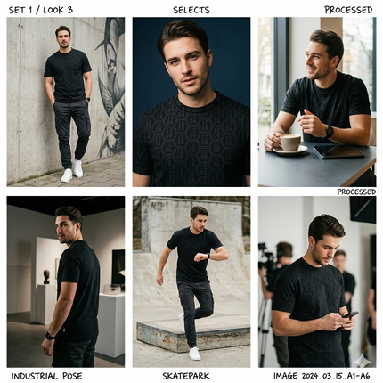 T-shirt icon nero-bianco tutta logata
