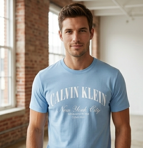 T-shirt Calvin Klein jeans celeste