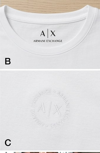 T-shirt Armani Exchange nera fit regolare
