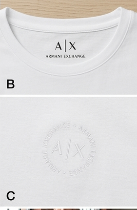 T-shirt Armani Exchange nera fit regolare