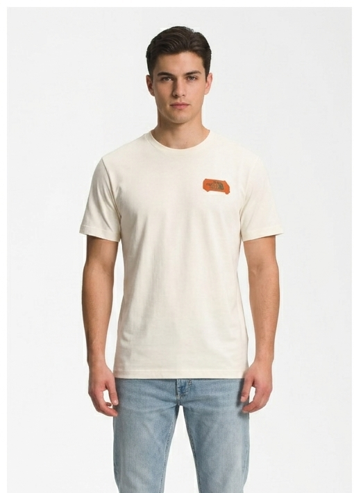 T-shirt North face arancio/beige