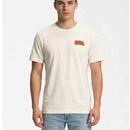 T-shirt North face arancio/beige