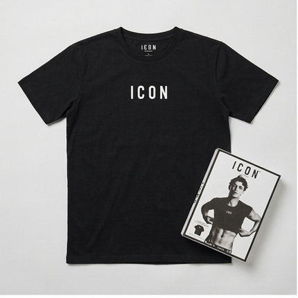 T-shirt icon underwrar bianaco-nero