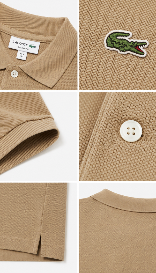 Polo lacoste nera/blu/celeste/beige
