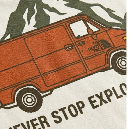 T-shirt North face arancio/beige