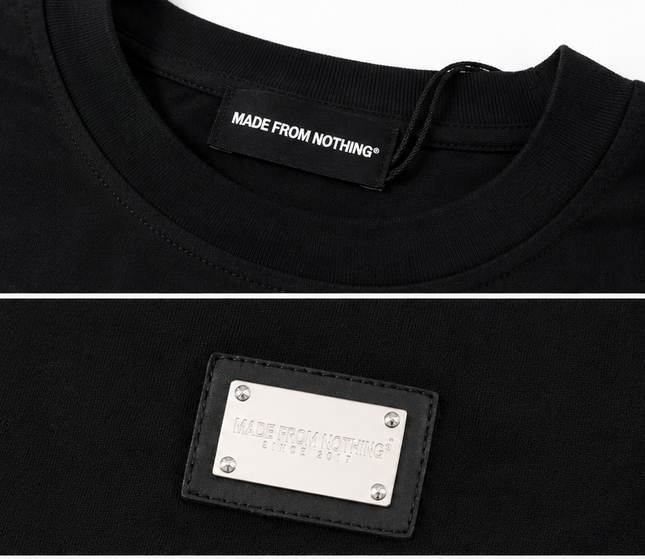 T-Shirt MADE FROM NOTHING® – Bianco, Marrone e Nero