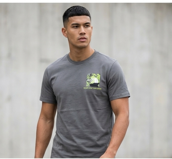 T-shirt North face nera/grigio/bianco