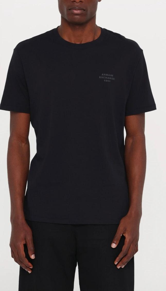 T-shirt Armani Exchange blu / rosso fit regolare