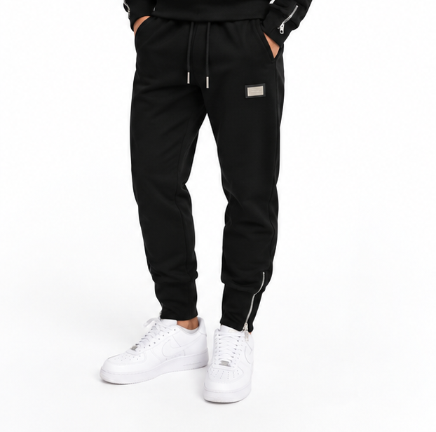 Tuta  Uomo Nero – Felpa Full Zip e Jogger
