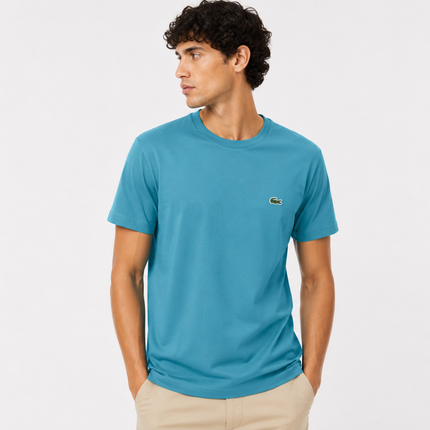 T-shirt Lacoste nera/bianca/blu navy