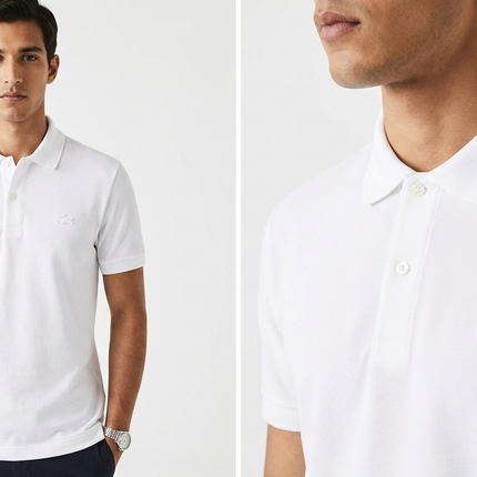 Polo lacoste con logo in tinta