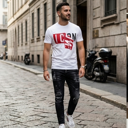 T-shirt icon bianca