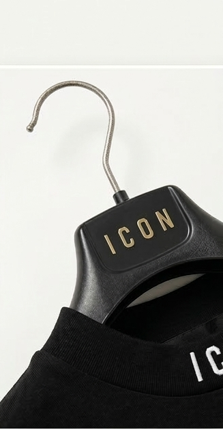 T-shirt icon bianca fit over size (vestibilità piu grande)