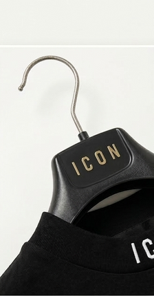 T-shirt icon bianca fit over size (vestibilità piu grande)