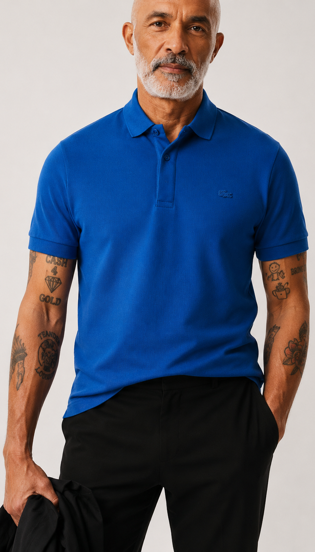 Polo lacoste con logo in tinta