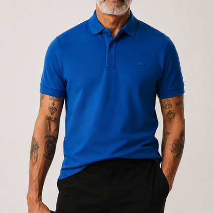 Polo lacoste con logo in tinta