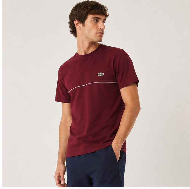 T-shirt lacoste bordeaux