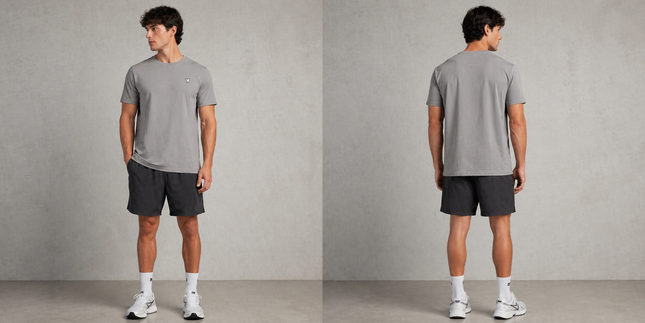 T-shirt kway arancione-grigio-blu