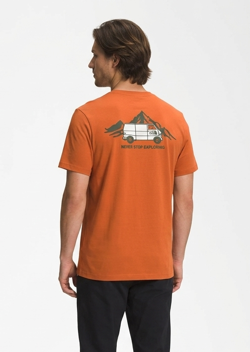 T-shirt North face arancio/beige